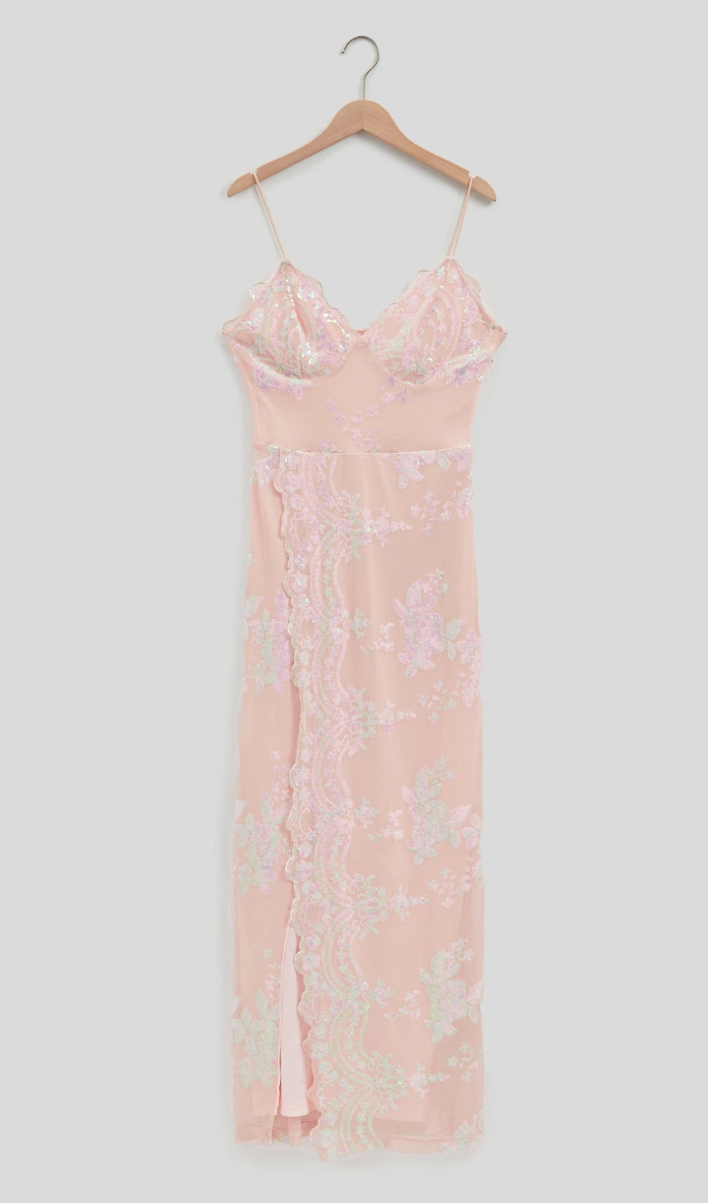 SLIT BODYCON DRESS IN PINK - Image 6
