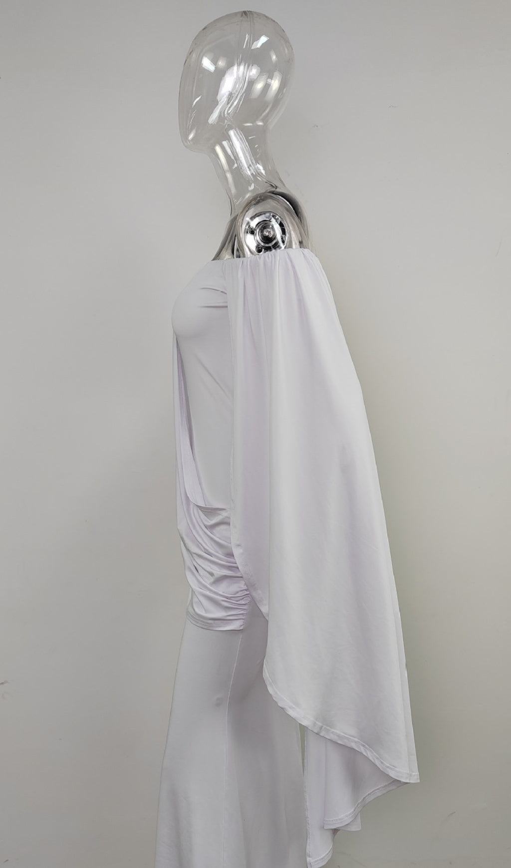 OFF SHOULDER DRAPED MAXI DRESS - Image 7