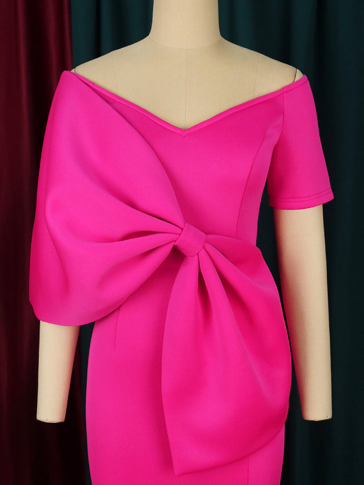 PINK BOW-KNOT MIDI DRESS - Image 8