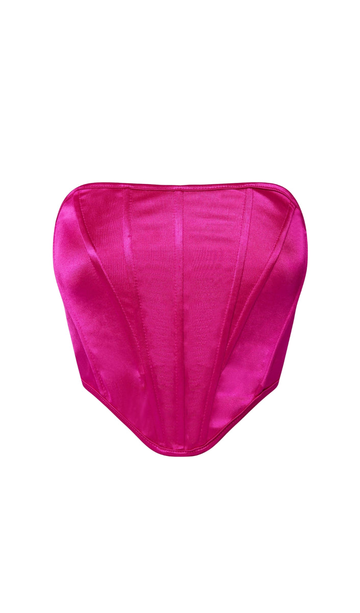 Pink Satin Corset Top – Oh Cici