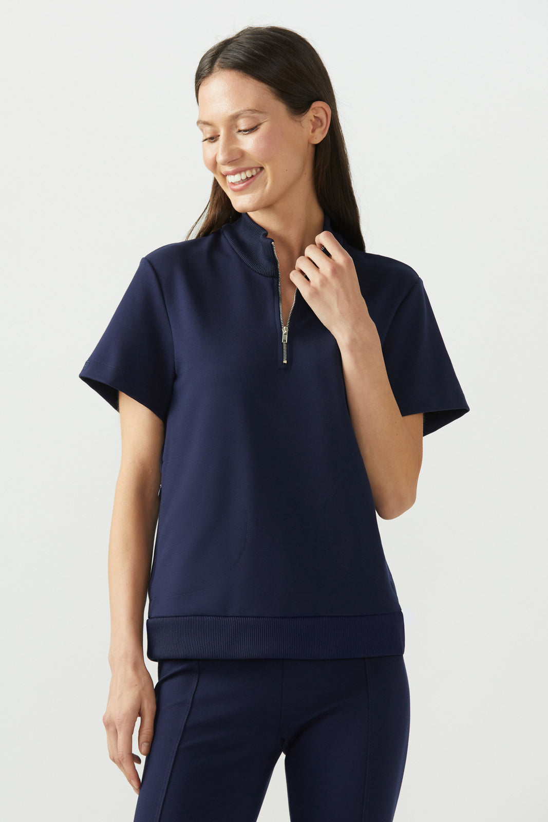 Welles - Half-Zip Mock-Tee | Women's Scrubs