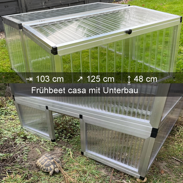 Frühbeet casa (103 x 125 cm) mit Unterbau