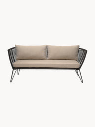 Garden lounge sofa Mundo with plastic wicker (2-seater)