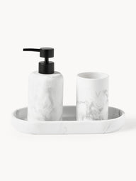 Kyle marble effect bathroom accessories, set of 3