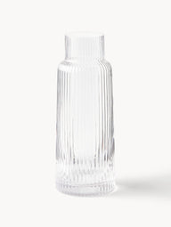 Water carafe Minna with groove relief, 1.1 L