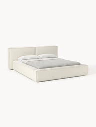 Lennon upholstered bed with storage space