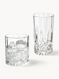 George glasses with crystal relief, set of 8