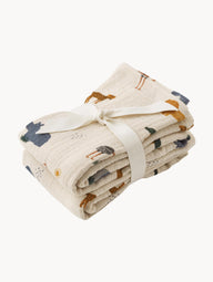 Lewis organic cotton wraps, set of 2