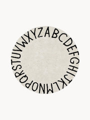 Rond vloerkleed ABC met letters design