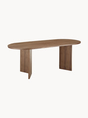 Ovale houten eettafel Toni, 200 x 90 cm