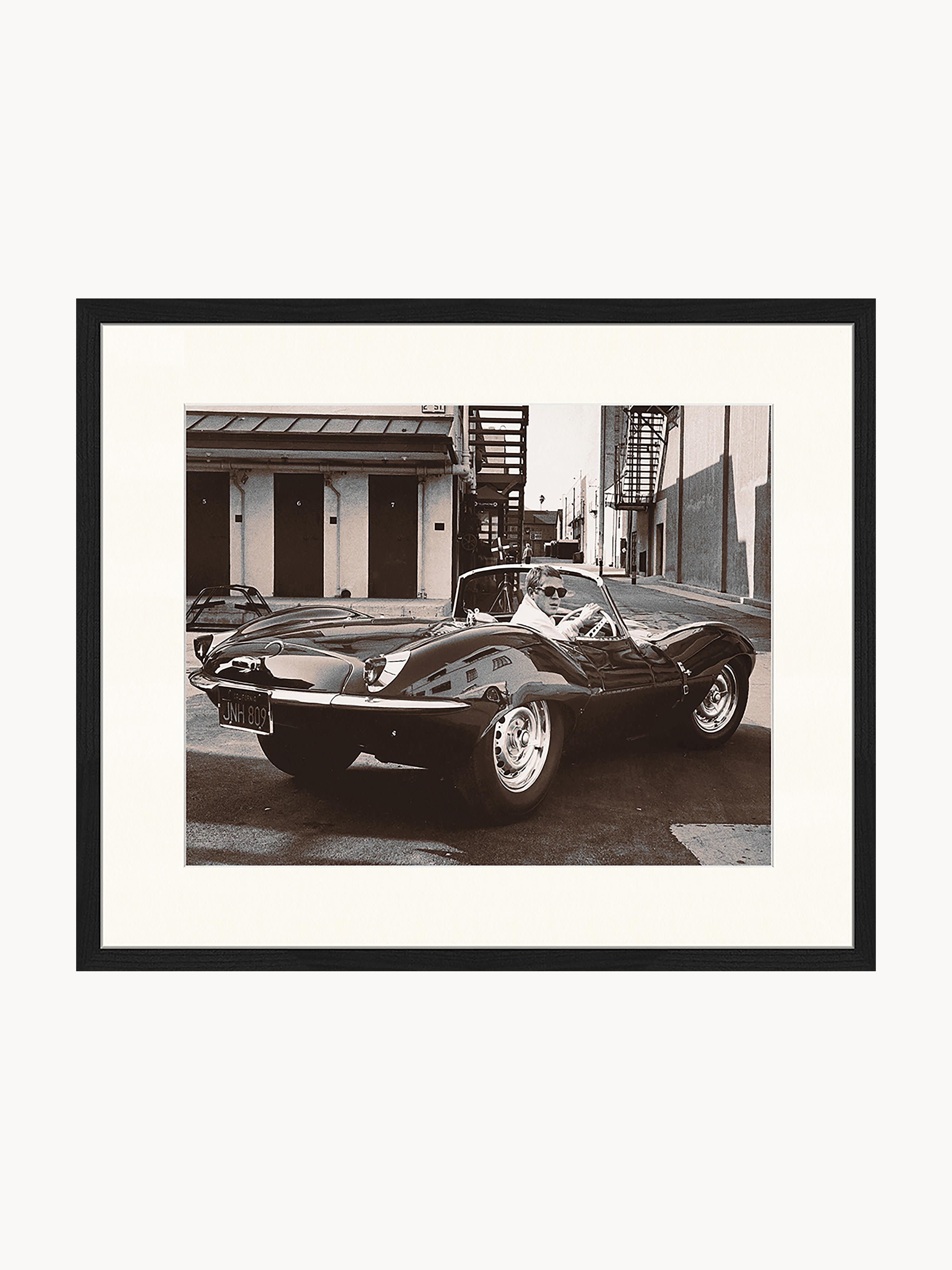 Thumbnail - Gerahmte Fotografie Steve McQueen in his Jaguar