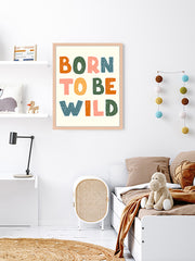 Framed Digital Print Born to Be Wild, Colorful