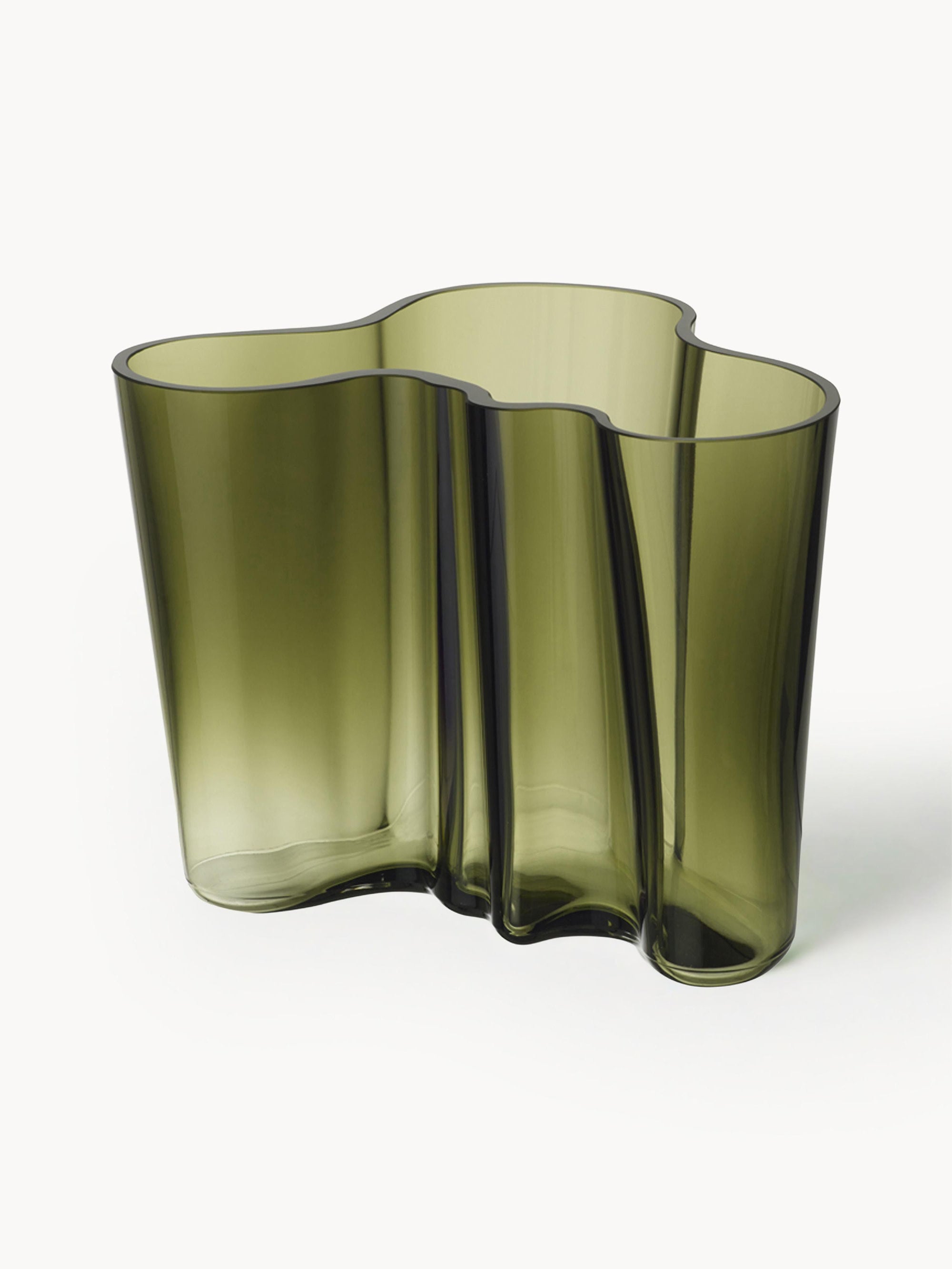 Vaso in vetro soffiato Alvar Aalto, alt. 16 cm Larg. 21 x Alt. 16 cm