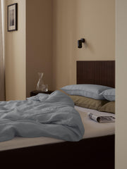 Funda de almohada de lino lavado Airy, Azul, 50 x 80 cm