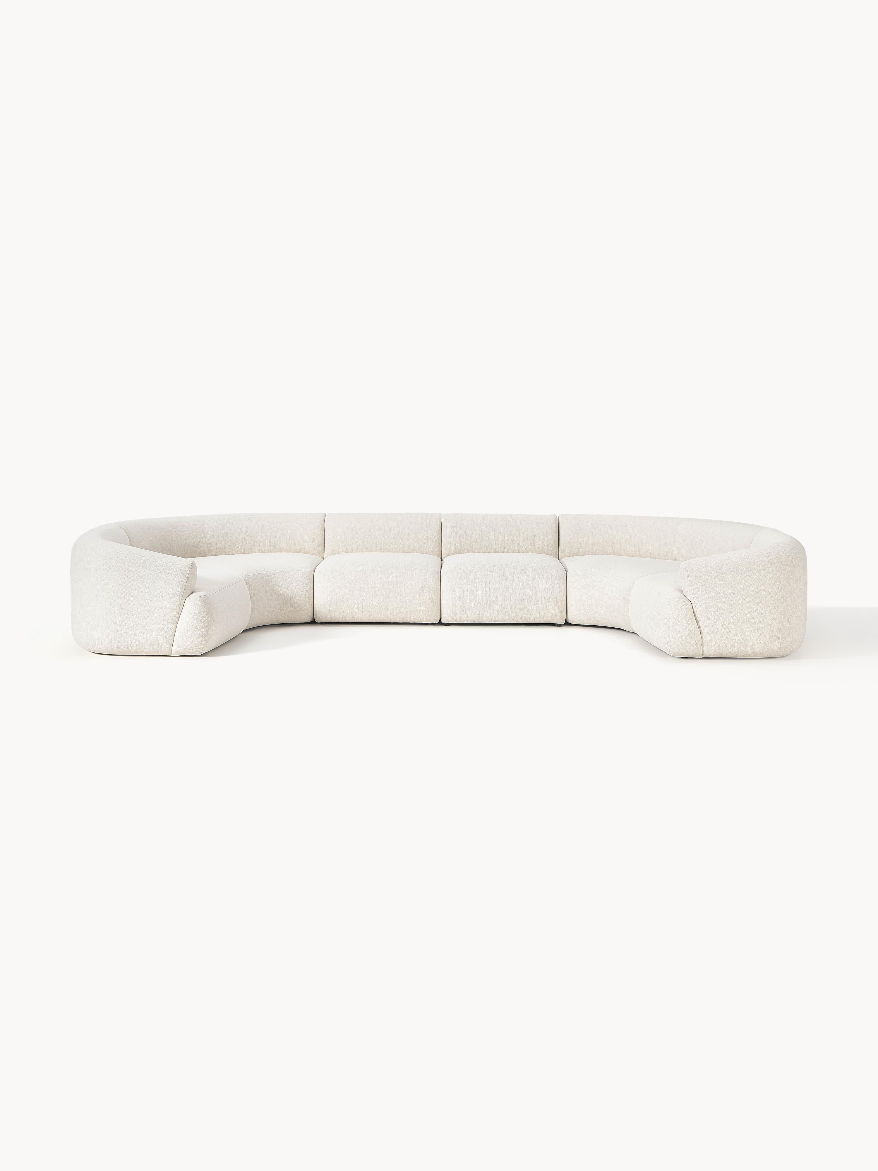 Divano componibile XL in teddy Sofia Larg. 450 x Prof. 231 cm