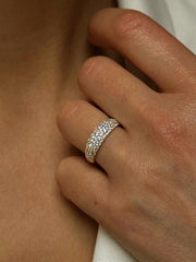 Gold-plated Ring Athena with Zirconia, Gold