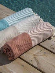 Handwoven Sauna Towel Ibiza, Green