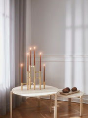 Adjustable & Modular Candle holders Compono (Set of 3), Gold