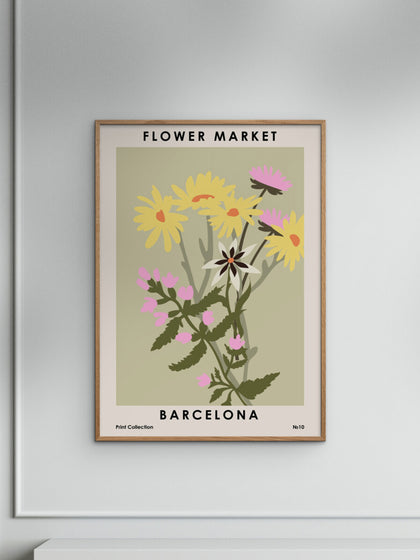 Galeriebild 2 - Gerahmtes Wandbild NKTN - Flower Market Barcelona No. 10