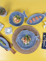 Serving Plate Paros Fish, Turquoise