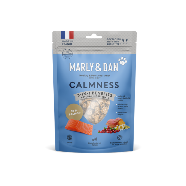 Friandises pour chat calme riche en saumon