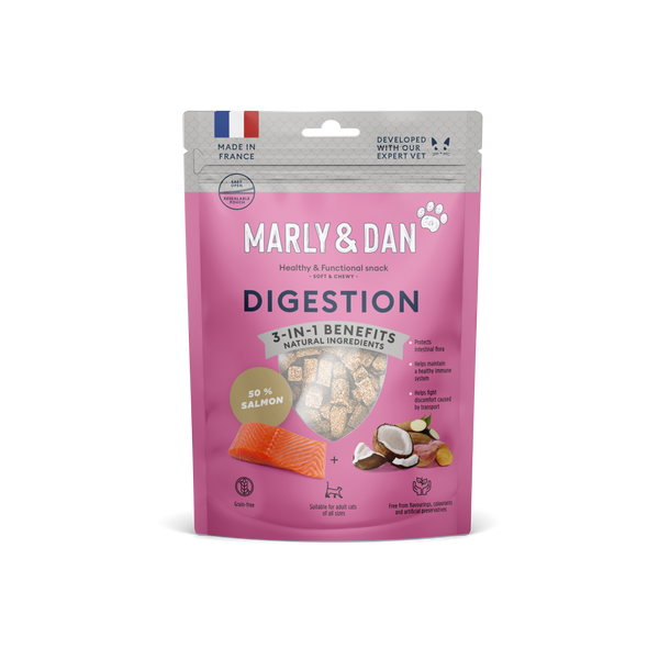 Friandises pour chat digestion au saumon