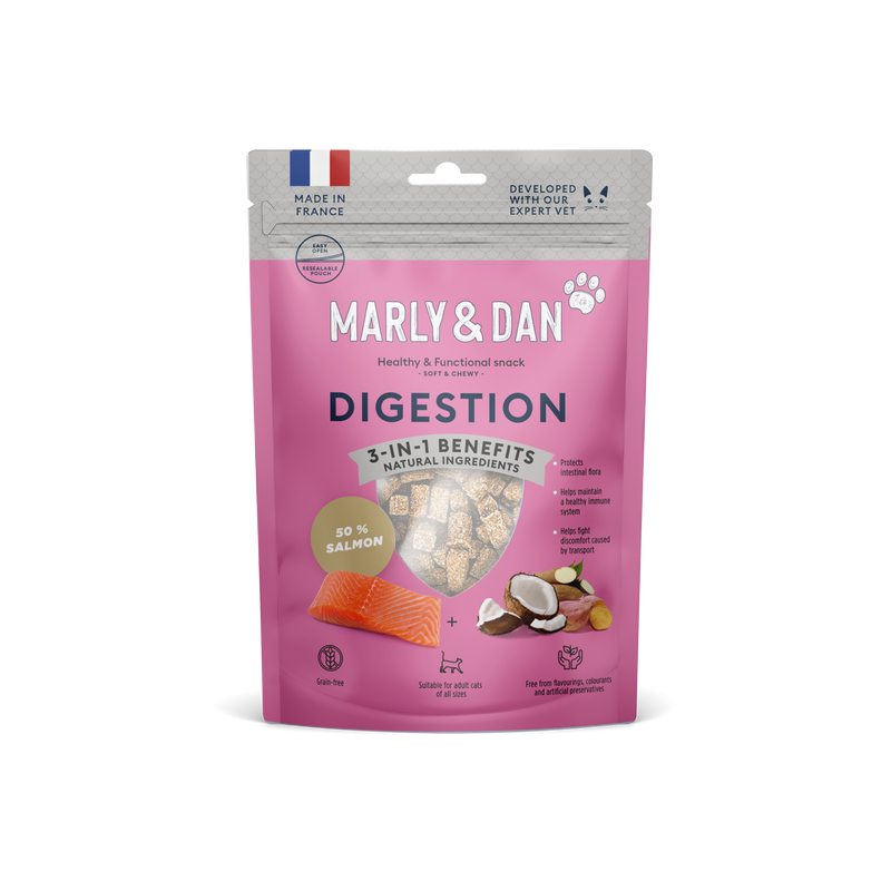 Friandises pour chat digestion au saumon