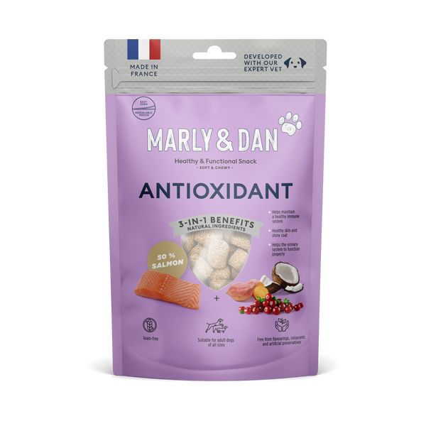 Friandises pour chien antioxidant au saumon