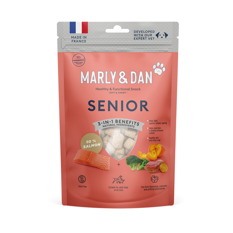 Friandises pour chien senior au saumon