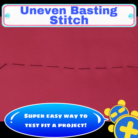uneven basting stitch