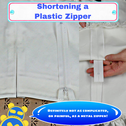 Shortening a Plastic Zipper