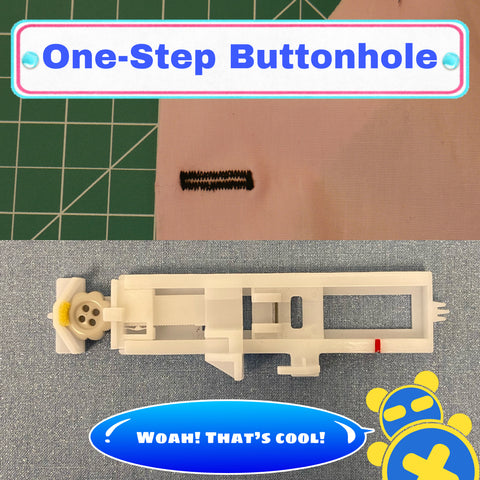 One step buttonhole sewing machine