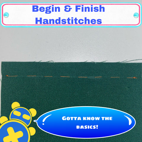 Begin and finish hand stitches