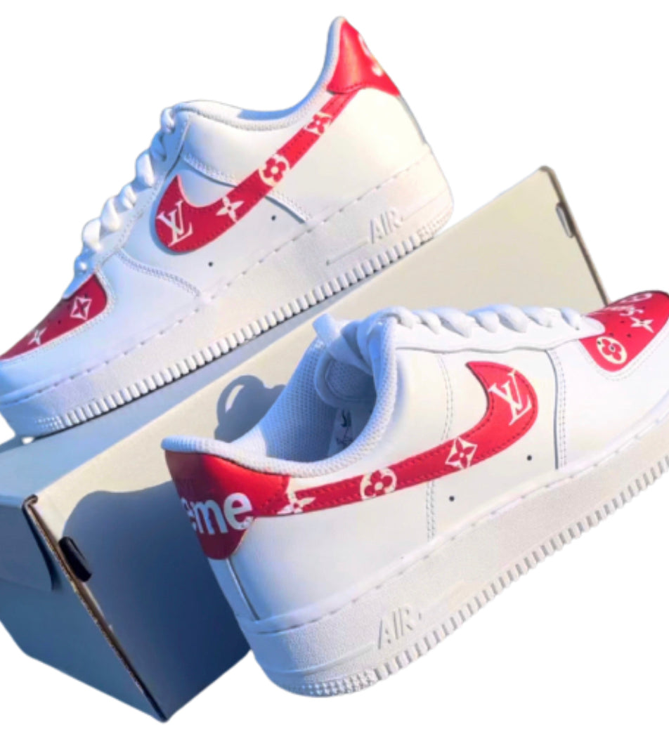 Custom shoes & More! - RED LV BASICZZ