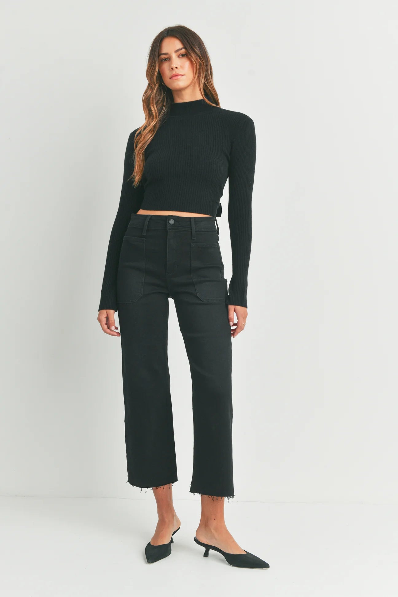 Emily Washed Black Denim Pants