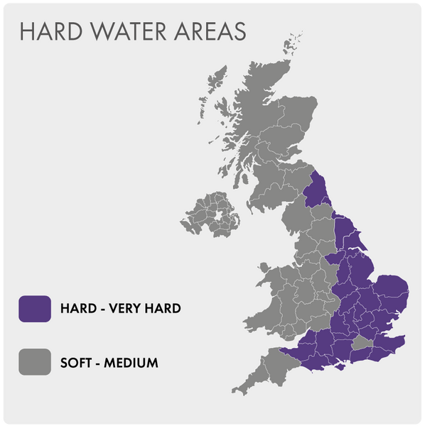 hard water area map