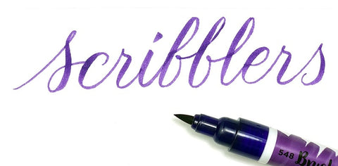 scribblers calligraphy brush pen lettering example