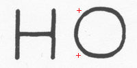 H O spacing letter example