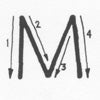 Roman Capitals Order and Direction Letter M