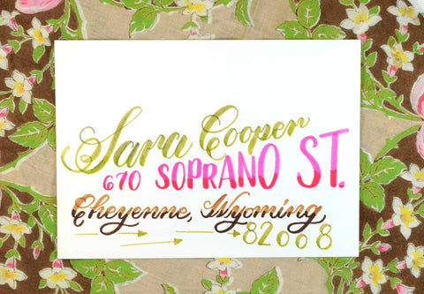 TPK Juicy Brush Lettering Envelope 2