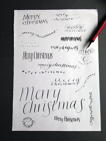 Creative and Fun Christmas Calligraphy Envelope Addressing