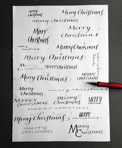 Creative and Fun Christmas Calligraphy Envelope Addressing