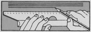 Rolling ruler horizontal lines