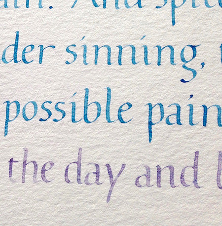 Watercolour lettering example