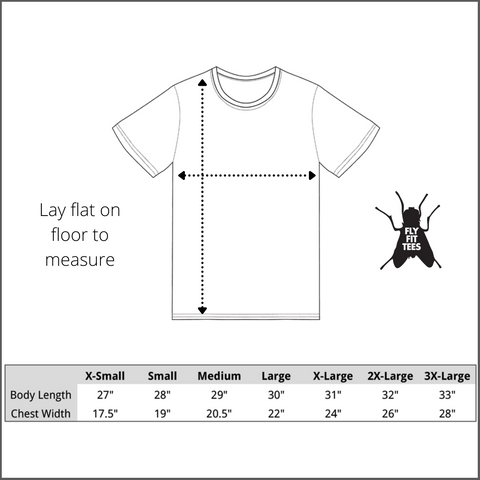 FlyFitTees Sizing Chart