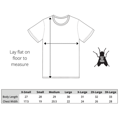 FlyFitTees T-Shirt Sizing Chart