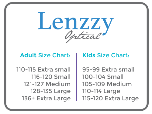 glasses size chart