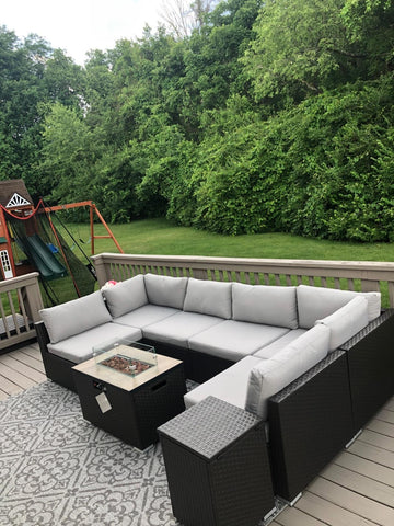 off white outdoor garden patio furniture set