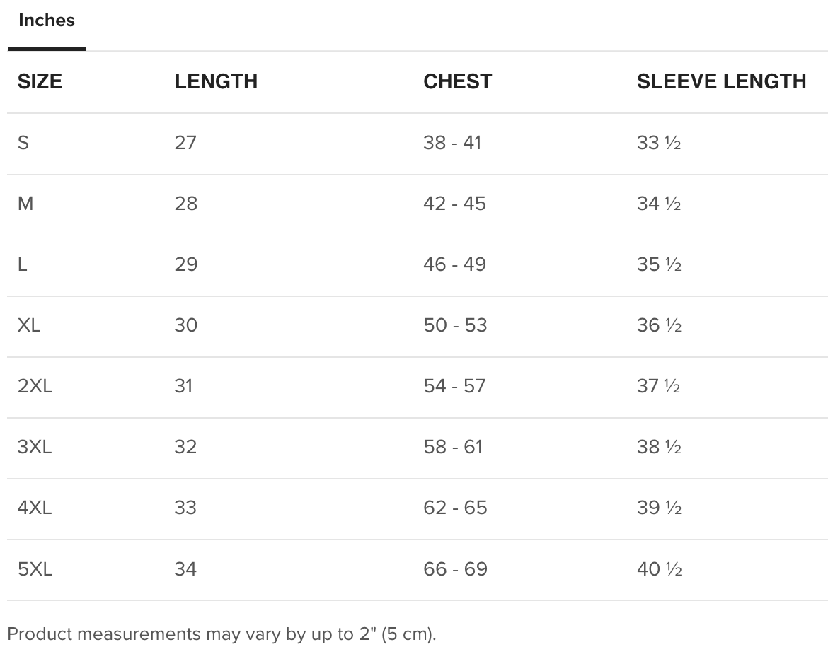 #Weirdo | Size Guide | Hoodie unisex Basic Line