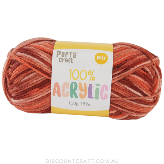 Acrylic Yarn - Multi Colours - Discount Craft